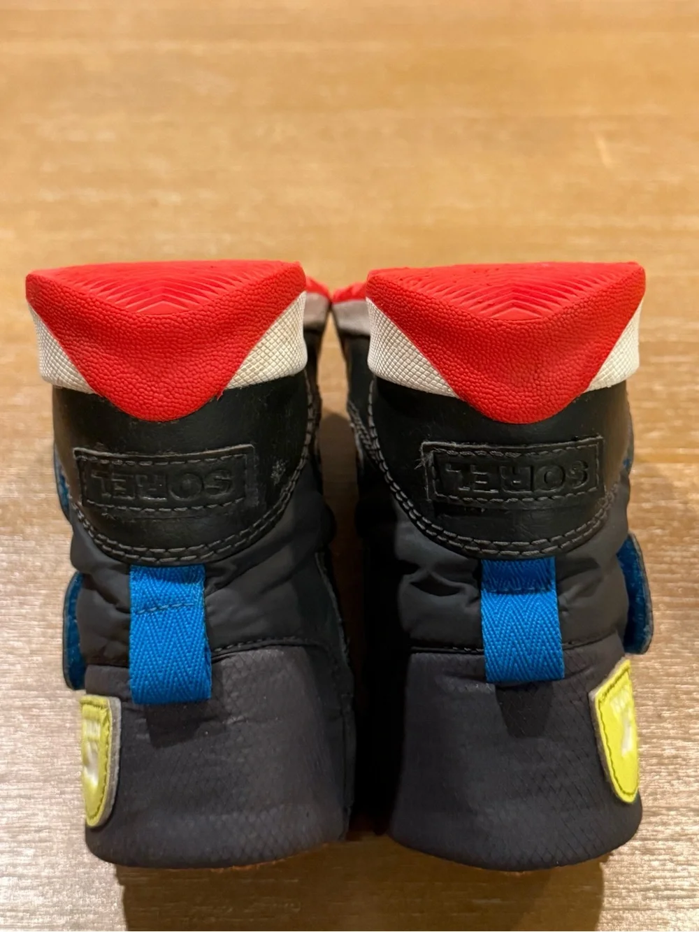 Sorel Toddler Whitney II Strap Winter Boots Waterproof Insulated Black Red Sz 8